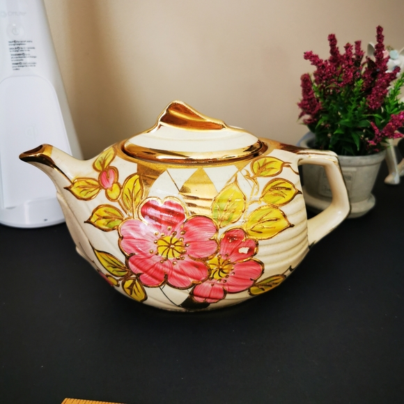 Vintage Price Bros Floral Ceramic Tea Pot - Picture 12 of 16